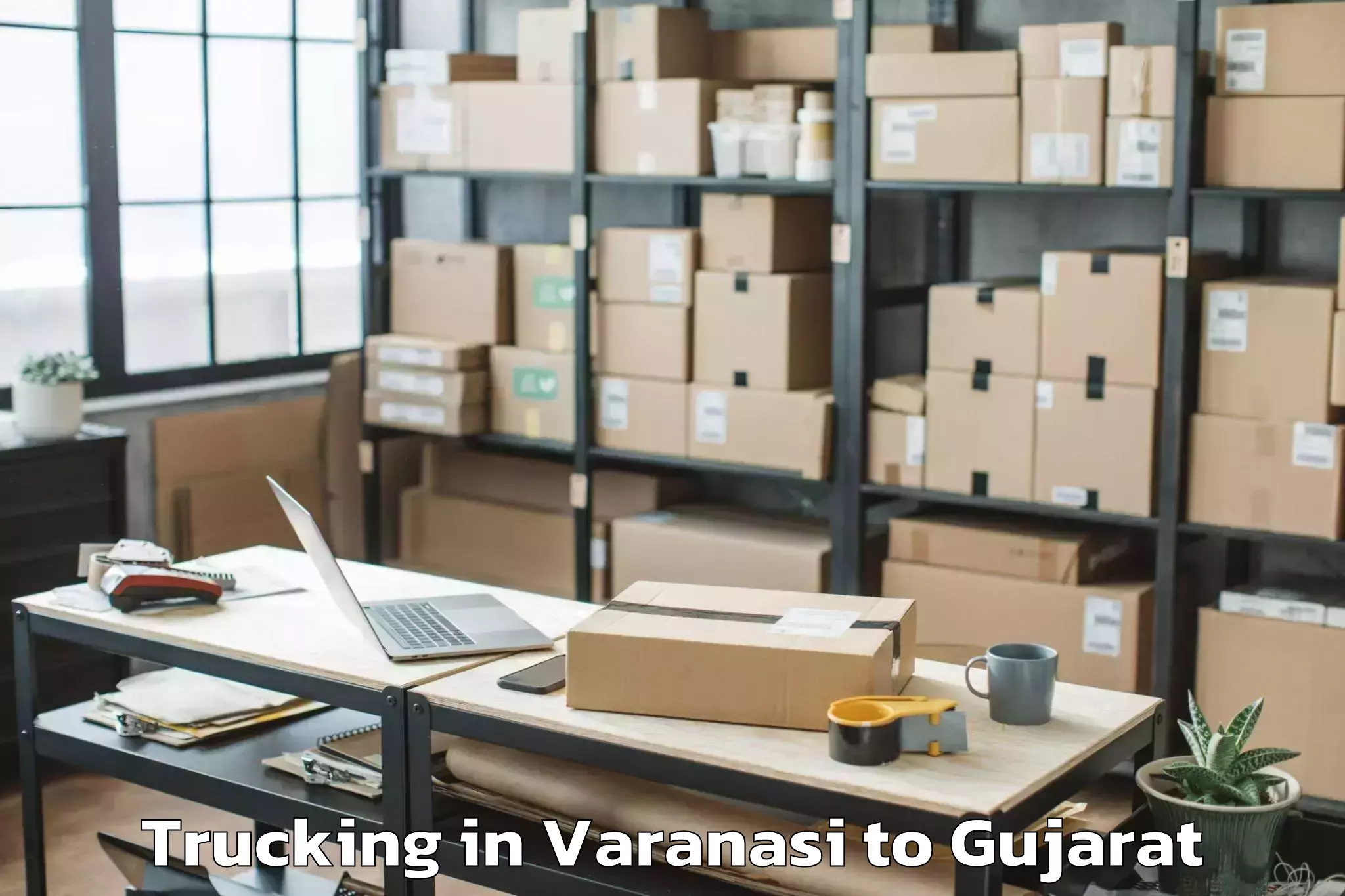 Quality Varanasi to Udhana Trucking